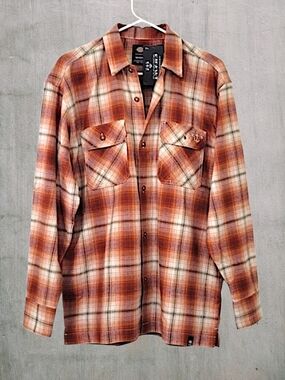 Dickies Skateboarding Plaid Flannel Shirt R. Sandoval - Burnt Ombre